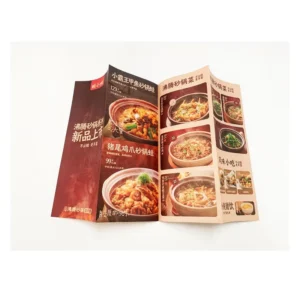Factory Custom Bifold Tri-Fold Four-Fold Flyer Catalog Leaflet Menu Booklet Brochure Printing