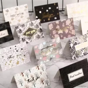 Factory Custom Colorful Printed Thank You Card for Gift Box Decoration