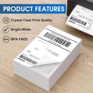 Factory Custom Eco-Friendly Heat-Sensitive Barcode Thermal Labels for Supermarket Fruits and Vegetables 30x40mm
