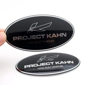 Factory Custom Embossed Aluminum Labels with Adhesive Backing, Metal Logo Stamping