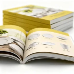 Factory Custom Fancy Soft Cover Magazine Perfect Binding Cardboard Catalog Brochure Printing
