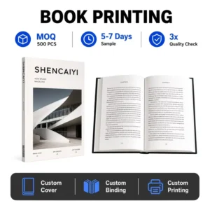 Factory Custom Hardcover, Softcover, and Paperback Novel, Photography Book, and Textbook Printing Service