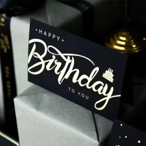 Factory Custom High Quality Free Design logo Gradient Flower Thank You Card for Small Business Gift Decoration