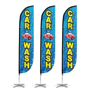Factory Custom Logo Flying Teardrop Feather Flag Banners Aluminium Flagpole for Business Advertising Outdoor Events Beach