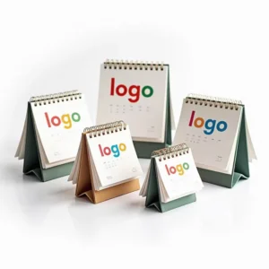 Factory Custom Logo Printing Eco-Friendly Custom Size Desktop Calendar Monthly Holiday Reminder Table Clock