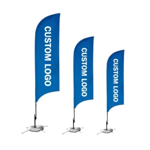 Factory Custom Logo Teardrop Flag Banner with Double-Sided Printing for Events and Weddings