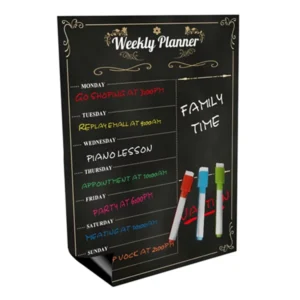 Factory Custom Magnetic Chalkboard Fridge Calendar 17×11 Inch Daily Weekly Monthly Planner