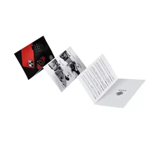 Factory Custom Offset Printed A4 DM Single Color Page Three Folding Poster Enterprise Publicity Flyer Printing Kraft Copper