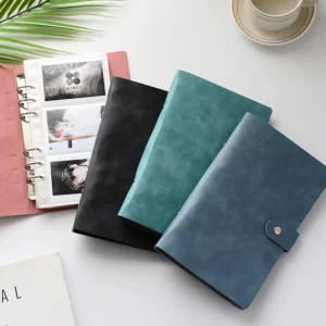 Factory Custom PU Leather Large-Capacity Ring Binder Insert-Style Photo Album 3/4/5/6-Inch Photos