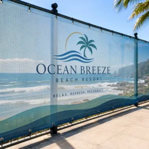Factory Custom PVC Mesh Banner Outdoor Large Format Advertising Print OEM UV Resistant Waterproof Fence Sign