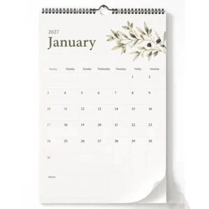Factory Custom Paper Wall Calendar Monthly Flip Page Design for School Office Business Gift