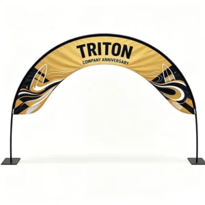 Factory Custom Polyester Arch Banner Adjustable Pole Marketing Display