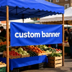 Factory Custom Printed Logo Polyester Mesh Fabric Wall Banner