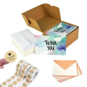 Factory Custom Printed Thank You Card for Gift Box Decoration