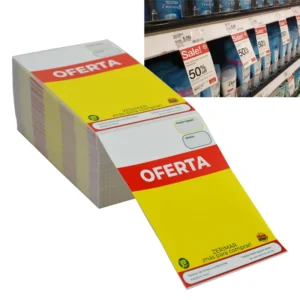Factory Custom Printing Logo Printed Supermarket Retail Shelf Sale Display Thermal Paper Price Tag Label Stickers