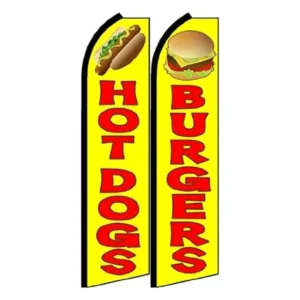 Factory Custom Racing Feather Flag Banner for Hot Dogs Advertising
