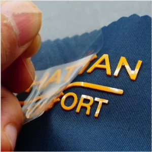 Factory Custom Silk Screen Printed 3D Raised Soft Silicone Heat Transfer Labels for Clothing