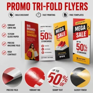 Factory Custom-Size Paper Personal Flyer and Advertising Leaflet Printing Service, Cardboard Offset Paper