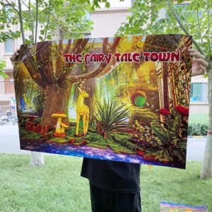 Factory Custom-Size Waterproof PVC Advertising Wall Poster Printing Service with UV-Resistant Custom Logo