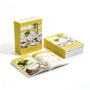 Factory Custom Soft Cover Catalog Brochure Magazine Printing Perfect Binding Film Lamination