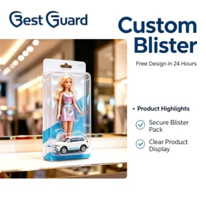 Factory Custom Thermoformed Clear PET Plastic Blister Packaging, 1 mm Thick, for Collectible Toys