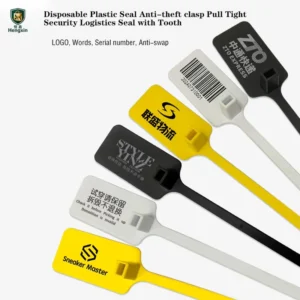 Factory Custom Toothed Serial Number Plastic Security Seal with Barcode
