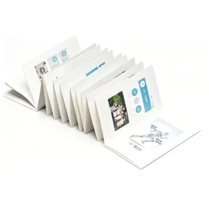 Factory Custom Trifold Folded Flyer, Catalogue, or Leaflet, Offset Printed on Cardboard