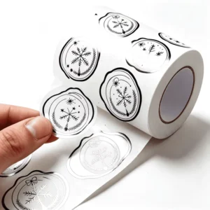 Factory Custom Waterproof UV-Resistant Christmas Roll Stickers Adhesive Labels Custom Shape Packaging Seals