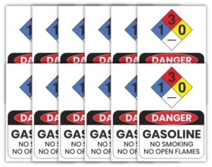 Factory Customization No Smoking No Open Flames Sign Label Printable Warning Safety Vinyl Sticker