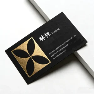 Factory Customized Business High-grade Hot Gold and Silver Foil Embossed Spot UV Thank You Card Greeting Card Business Card