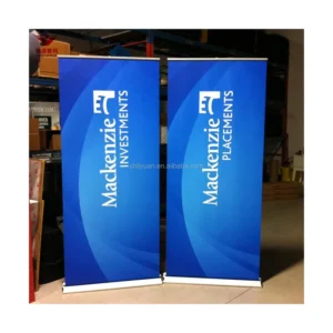 Factory Customized Retractable Roll-Up Banner Stand with Aluminum Frame and PP Synthetic Paper Printing for Outdoor Events