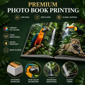 Factory Customized Size Full-color Hardcover Photography Album Art Paper and Cardboard Printing