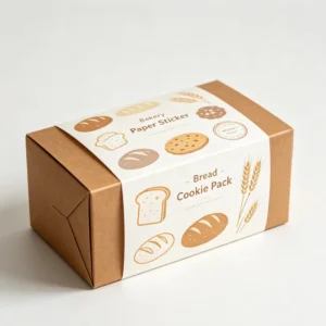 Factory Direct Anti-Grease Bakery Paper Stickers Waterproof for Bread Cookie Snack Paper Box Packaging