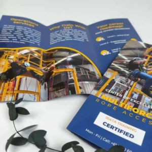 Factory Direct Custom Brochure Leaflet Flyer Pamphlet Catalogue Manual A4 A5 A6 Full Color OEM Printing