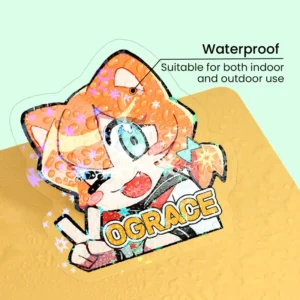 Factory Direct Custom Holographic PVC Vinyl Stickers UV-Coated Waterproof Die-Cut Wall Decals