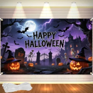 Factory Direct Custom Large Tearproof Reusable Eco-Friendly Portable Lightweight Vinyl Banner UV Weather Resistant for Halloween