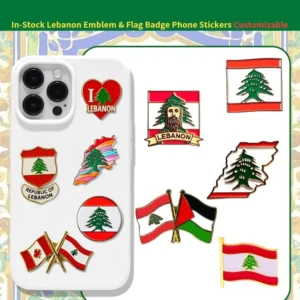 Factory Direct Custom Lebanon Metal Logo Stickers for Mobile Phones, Adhesive Decals