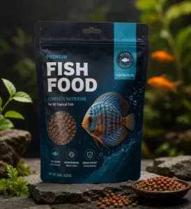 Factory Direct Custom Logo Stand-Up Pouch Plastic Packaging Bags with Zipper Top PE Material Gravure Printing for Fish Feed