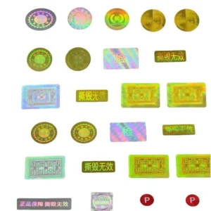 Factory Direct Custom PVC Express Void 3D Hologram Labels Gold Anti-Counterfeiting Tamper-Evident Security Stickers