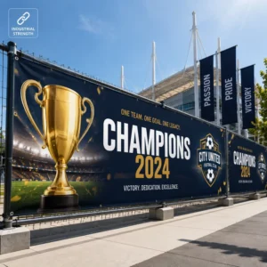 Factory Direct Custom PVC Mesh Banner Outdoor Large Format Print UV Resistant Waterproof Advertising Sign
