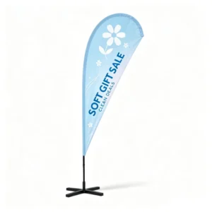Factory Direct Custom Print Feather Flag Banner with Fiberglass Flagpole