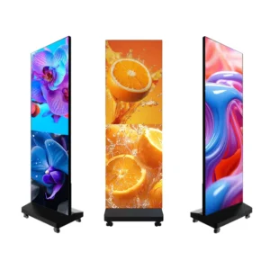 Factory Direct HD Foldable LED Poster Screen P1.25 P1.5 P1.8 P2.5 Indoor LED Poster Display Shopping Mall Standing LED Poster