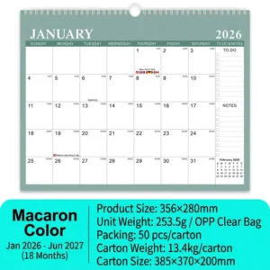 Factory Direct Office Calendar Functional Lined Grid Desktop Planner for Tasks Business Stationery