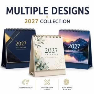 Factory Direct Printed Wall Calendar with Desktop Photo Frame and Clock