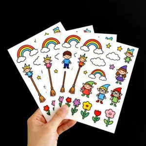 Factory Direct Sale Promotion Full Color Waterproof Vinyl Sticker Kiss Cut PVC Paper A4 Size Label Sheet
