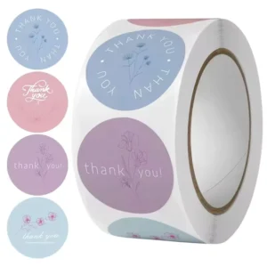 Factory Direct Waterproof Paper Adhesive Stickers, Barcode Die-Cut Packaging Label Rolls for Gift and Craft Use