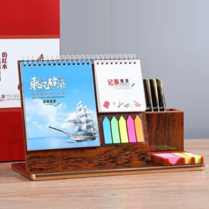 Factory Direct Wooden Desk Calendar Stand Holder Blocks Customized