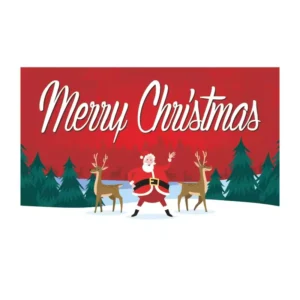 Factory Directly Retractable Portable Christmas Full Color Outdoor PVC Polyester Mesh Banner
