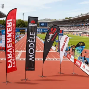 Factory Free Design Events Sports Advertising Flying Banners Bali Bow Sail Swooper Custom Beach Feather Teardrop Flags