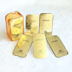 Factory High-Quality Aluminum Self-Adhesive Waterproof Labels for Cosmetic Packaging with Metal Logo Stickers